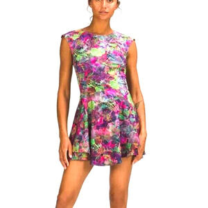 Lululemon Everlux Mesh Back Tennis Dress Color Vivid Floral Tone Multi M
